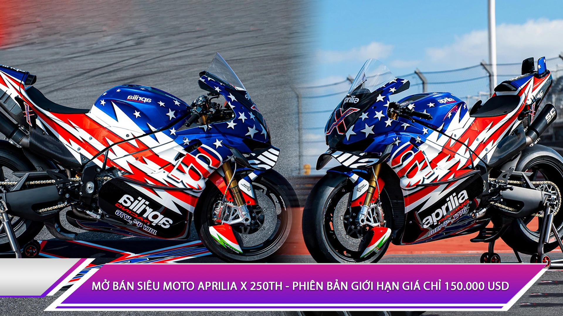 Mở bán Moto Aprilia X 250TH - phiên bản giới hạn giá chỉ 150.000 USD